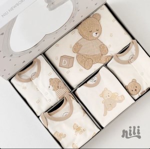 نیلی سرویس جعبه ای 13 تیکه طرح مکعب 3968